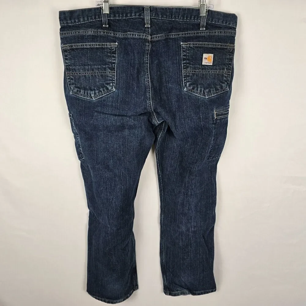 Carhartt Jeans Men's 44 x 30 Blue Utility Work Flame Resistant Classified UL